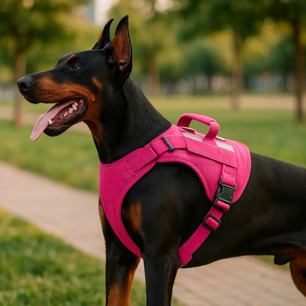 Harnais-anti-traction-robuste-rose